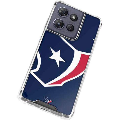 NFL Houston Texans Large Logo Moto G Play 5G (2025) Clear Case
